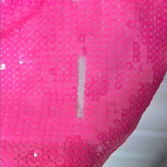 “Drinking Wine and Feeling Fine” Pink Sequin Women's Top - Picture 6 of 7